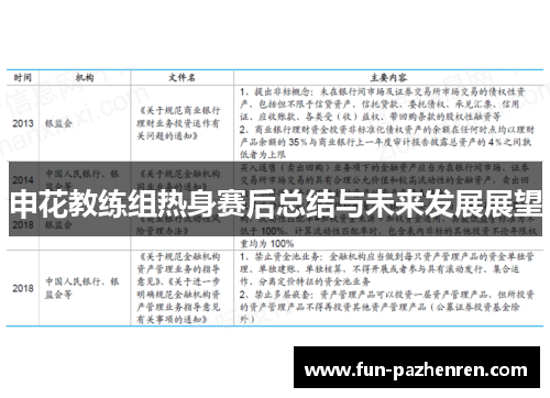申花教练组热身赛后总结与未来发展展望 申花教练组热身赛后总结与未来发展展望